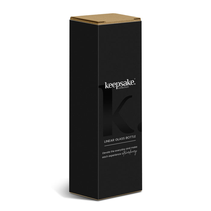 Keepsake Linear Glass Drink Bottle - Custom Promotional Product