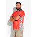 Trademutt Orange Fractal Short Sleeve Polo - Custom Promotional Product
