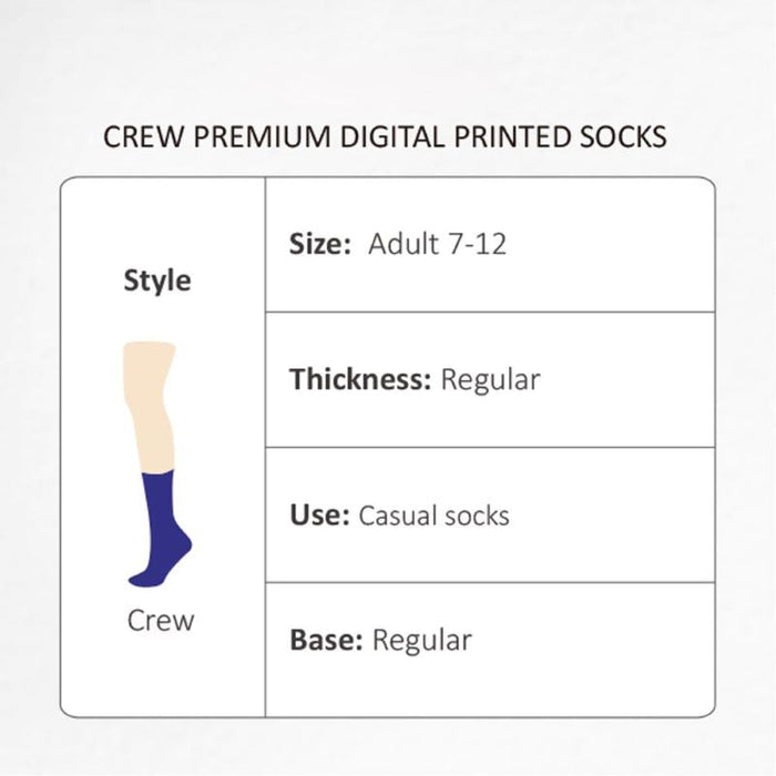 Crew Premium Digital Printed Socks - Custom Promotional Product