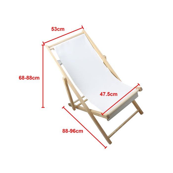 Wooden Beach Deck Chair - Custom Promotional Product