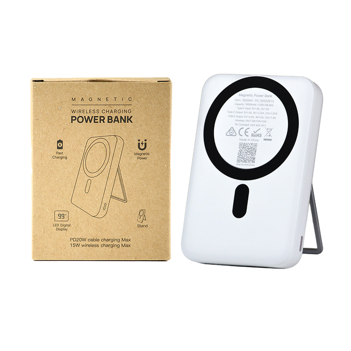 Magnetic Power Bank w/ Phone Stand 10000 mAh - Custom Promotional Product