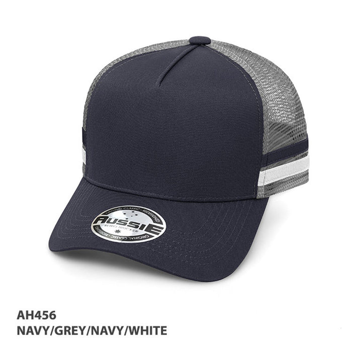 A-Frame Striped Trucker Cap - Custom Promotional Product