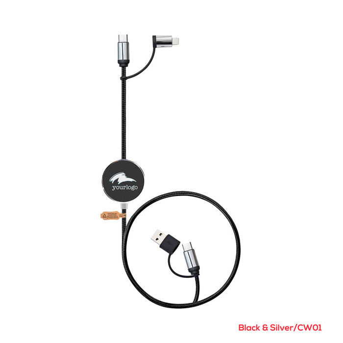 Pavia 60W Fast Charge and Data Sync LED Cable - Custom Promotional Product