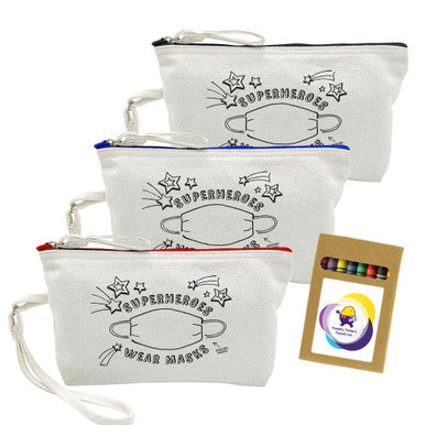 COLOURING CANVAS COSMETIC BAG
