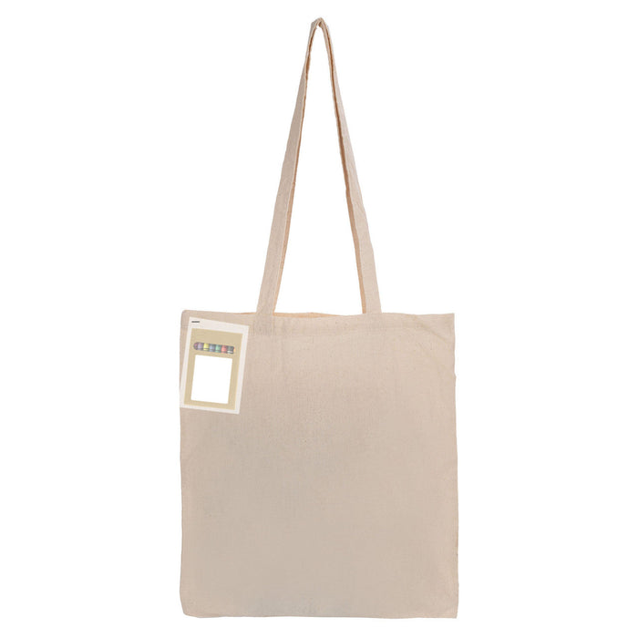 COLOURING LONG HANDLE CALICO SHOPPER