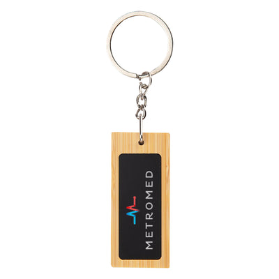Mirage Rectangular Bamboo Keyring