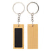 Mirage Rectangular Bamboo Keyring - Custom Promotional Product