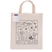 Colouring Short Handle Calico Bag & Crayons