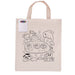 Colouring Short Handle Calico Bag & Crayons
