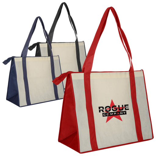 NON WOVEN LARGE ZIPPED SHOPPING BAG