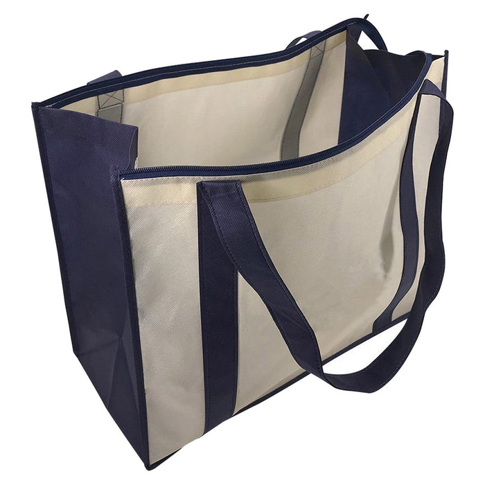 NON WOVEN LARGE ZIPPED SHOPPING BAG