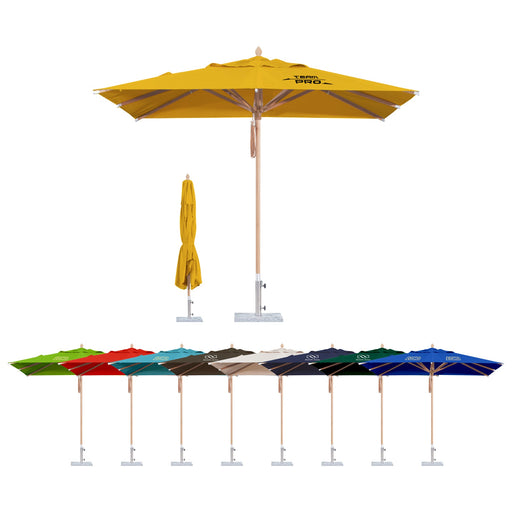 3x3m Wind-resistant Square Stock Colour Outdoor Umbrella - Custom Promotional Product